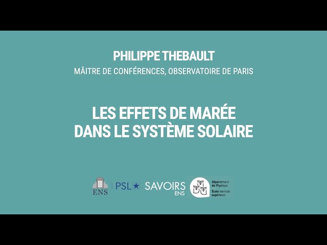 Les effets de marée dans le système solaire