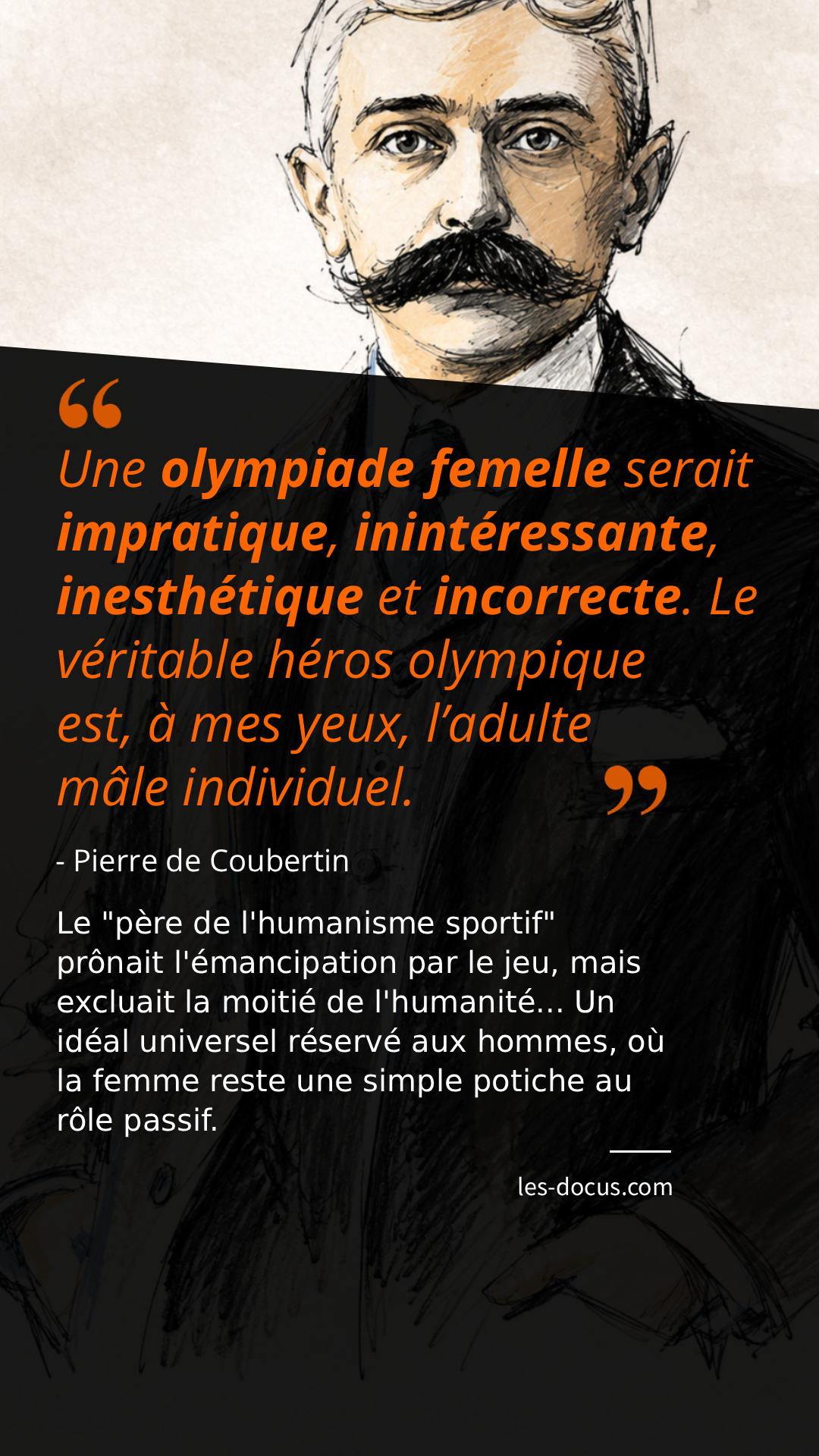 Pierre de Coubertin : la face sombre de l'égalitarisme
