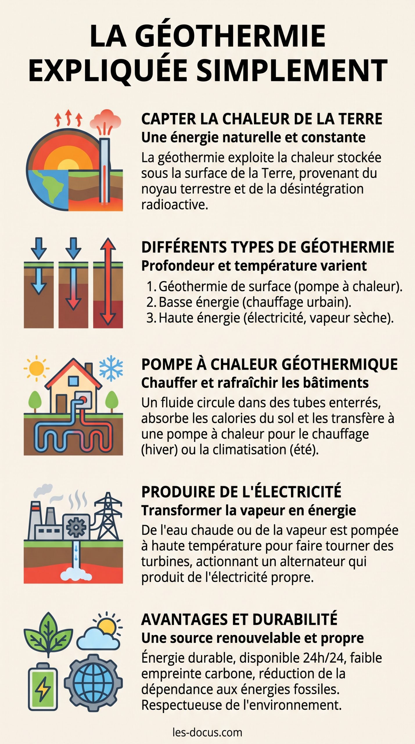 La g&eacute;othermie expliqu&eacute;e simplement